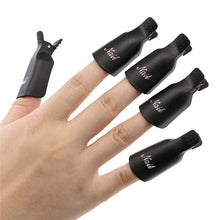 Toopoot's Vestido 2017 DIY 10pcs Plastic Nail Art Soak Off Cap Clip UV Gel Polish Remover Wrap Tool Black Nails professional