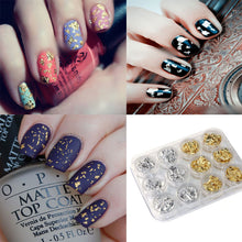 Toopoot's Vestido 2017 DIY 12PC Nail Art decorations Tools Flake Chip Foil DIY Acrylic UV Gel Nails professional Prego para unha
