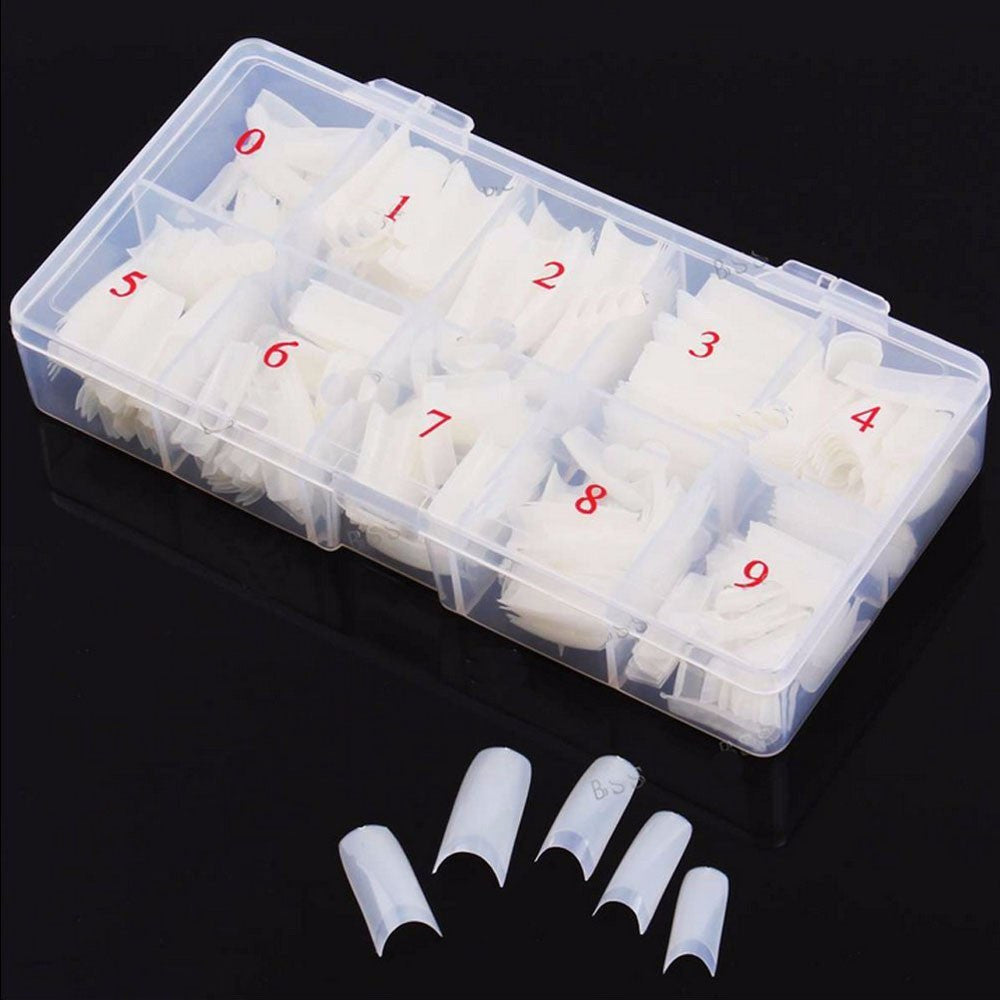 Toopoot's Vestido 2017 DIY 500Pcs Clear White Natural French False Acrylic Nail Art decorations Tips UV Gel and Box Nails Prego