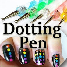 Toopoot's Vestido 2017 DIY 5X2 Marbleizing Dotting Pen Set Nail Art decorations Manicure Pedicure 10 Color Rolls Striping Tape
