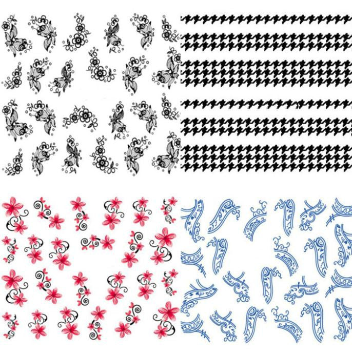 Toopoot's Vestido 2017 DIY Flower 3D Nail Art decorations Sticker Sheet Decal Luxury brand Nails professional Prego para unha