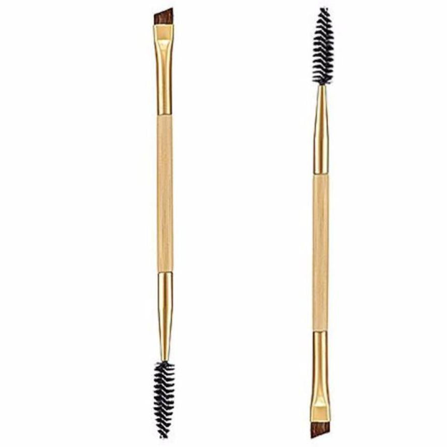 Toopoot's vestidos 2017 Makeup Brushes Bamboo Handle Double Eyebrow Brush and Eyebrow Comb #AP5