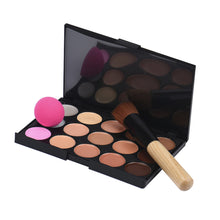 Toopoot's vestidos 2017 Sale 15 Colors Make up Concealer Contour Palette and Water Sponge Puff and Makeup Brushes