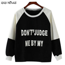 Trainingspak Women Long Sleeve Sweatshirts Patchwork Print Letter Casual Loose Blous Moletons Femininos#A919