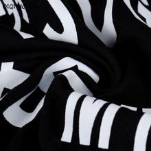 Trainingspak Women Long Sleeve Sweatshirts Patchwork Print Letter Casual Loose Blous Moletons Femininos#A919