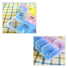 Transparent Color Empty Plastic Box Pill Tablet Medicine Organizer Weekly 7 Days 3-row Tray Storage Case 21 Compartment