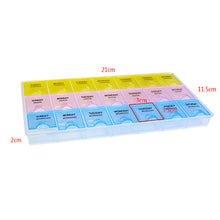 Transparent Color Empty Plastic Box Pill Tablet Medicine Organizer Weekly 7 Days 3-row Tray Storage Case 21 Compartment