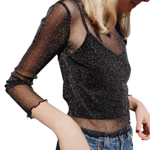 Transparent Sexy Women T-Shirts Long Sleeve Slim Thin Basic Ladies Tops camisas femininas 2016 tee shirt femme #1215