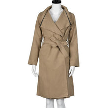 Trench Coat For Women Long Winter Elagant Solid Warm Long Sleeve Oversize Lacing Up Outwear Coat Casacos#C127De Inverno Feminin