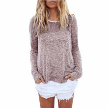 Tshirt Women Autumn Solid Loose Shirt Casual Fitness Basic Wear Shirt Toyouth Poleras De Mujer#A12