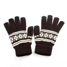 Unisex Glove Warm Knitted Screen Gloves Printing Geometric Soft Warm Knitted Gloves Luva Inverno#A11