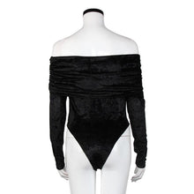 Velvet Bodysuits Sexy Off Shoulder Slim Sexy Club Jumpsuits One Piece Bodysuits For Women Party Strapless Jumpsuit#121
