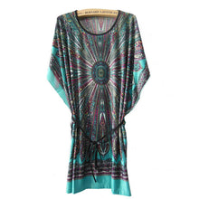 Vestido Above Knee, Mini 2015 Promotion Rushed Natural Party Dresses Women Retro Ethnic Print Boho Skater Batwing Mini Dress