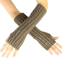 Warm Winter Gloves Women Knitted Warm Arm Fingerless Gloves Luvas De Inverno#A11