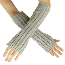 Warm Winter Gloves Women Knitted Warm Arm Fingerless Gloves Luvas De Inverno#A11
