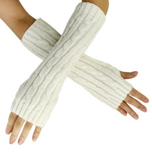 Warm Winter Gloves Women Knitted Warm Arm Fingerless Gloves Luvas De Inverno#A11