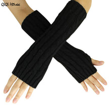 Warm Winter Gloves Women Knitted Warm Arm Fingerless Gloves Luvas De Inverno#A11