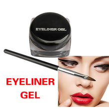 Waterproof Eye Liner Eyeliner Gel Makeup Cosmetic + Brush Black Liquid Eyeliner 88