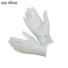 White Cotton Gloves Cotton Men Guard Parade Santa Men Winter Warm Gloves Inspection Luva Masculina#B920