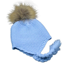 Winter 2016 Children Cute beanies knitted wool Skullies casual Hats For Boys Girls Faux fur pompom solid cap Kids Gorros