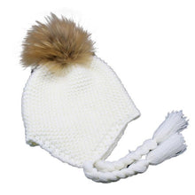 Winter 2016 Children Cute beanies knitted wool Skullies casual Hats For Boys Girls Faux fur pompom solid cap Kids Gorros