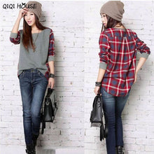 Winter Blouses For Women Blusas De Inverno Women Plaid Casual Blouse Long Sleeve Plaid Loose Shirt Tops Plus Size