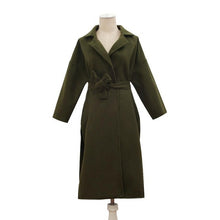 Winter Coat Lady Warm Long Windbreaker Elegant Army Green Parka Coat Lacing Loose Coat Casacos De Inverno Feminino#C115