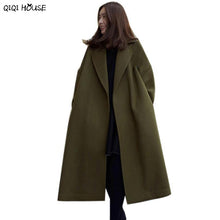 Winter Coat Lady Warm Long Windbreaker Elegant Army Green Parka Coat Lacing Loose Coat Casacos De Inverno Feminino#C115