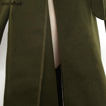 Winter Coat Lady Warm Long Windbreaker Elegant Army Green Parka Coat Lacing Loose Coat Casacos De Inverno Feminino#C115