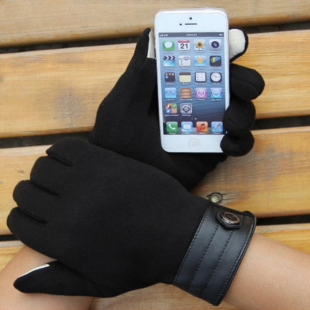 Winter Gloves Men Driving Gloves Hand Warmer Gloves Screen Gloves Soft Cotton Luva Masculina#B920