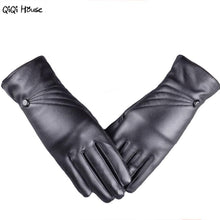 Winter Gloves Women Leather Elegant =Screen Gloves Warm Outwear Winter Gloves Luva Inverno#A121
