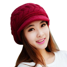 Winter Hats For Women Knitted Winter Hats Soft Rabbit Velvet Warm Hats Gorros Mujer Invierno#112