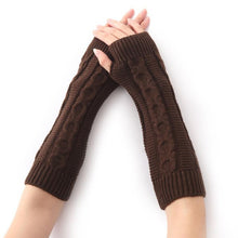 Winter Spring 2016 Women's Knitted Long Gloves Solid Soft Warm Elbow Length Fashion Gloves For Female Women Fingerless Mittens