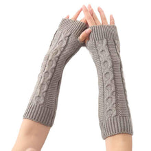 Winter Spring 2016 Women's Knitted Long Gloves Solid Soft Warm Elbow Length Fashion Gloves For Female Women Fingerless Mittens