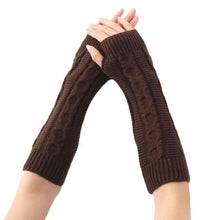 Winter Spring 2016 Women's Knitted Long Gloves Solid Soft Warm Elbow Length Fashion Gloves For Female Women Fingerless Mittens