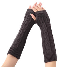 Winter Spring 2016 Women's Knitted Long Gloves Solid Soft Warm Elbow Length Fashion Gloves For Female Women Fingerless Mittens