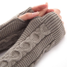 Winter Spring 2016 Women's Knitted Long Gloves Solid Soft Warm Elbow Length Fashion Gloves For Female Women Fingerless Mittens