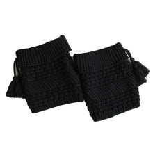 Winter Stockings Warm Autumn Knitting Tassel Solid Boots Cover Short Leg Warmers Calze Lunghe Donna#B824