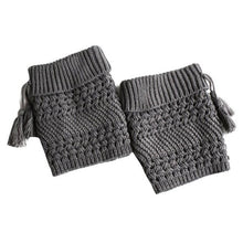 Winter Stockings Warm Autumn Knitting Tassel Solid Boots Cover Short Leg Warmers Calze Lunghe Donna#B824