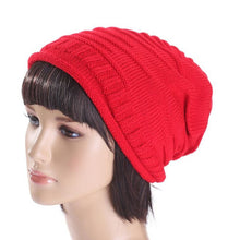 Winter Warm Knitting Wool Women Crochet Simple Desgin Outdoors Solid Elastic Beanies Female Hats Women #1129