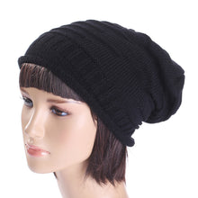 Winter Warm Knitting Wool Women Crochet Simple Desgin Outdoors Solid Elastic Beanies Female Hats Women #1129