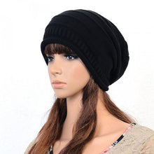 Winter Warm Knitting Wool Women Crochet Simple Desgin Outdoors Solid Elastic Beanies Female Hats Women #1129