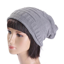 Winter Warm Knitting Wool Women Crochet Simple Desgin Outdoors Solid Elastic Beanies Female Hats Women #1129