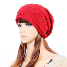 Winter Warm Knitting Wool Women Crochet Simple Desgin Outdoors Solid Elastic Beanies Female Hats Women #1129