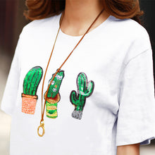 Woherb Causal Cactus Sequined T-shirt 2017 Summer Women Harajuku O-neck Short Sleeves Tops Tee Large Size Punk Shirts 33112