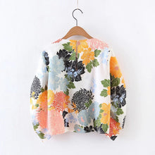 Woherb Chrysanthemum Print Chiffon Blouses New 2017 Fashion Summer Elegant Blouse Ladies Blusas Plus Size Women Tops 72769