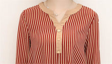 Woherb Fashion Batwing Sleeves Stripe Blouse 2017 V-neck Patchwork Shirt Button Design Office Lady Plus Size Chiffon Tops 33104
