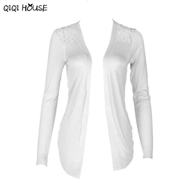 Woman Coats Knitted Floral Crochet Sweater Cardigan Casual Long Sleeve Thin Coats Abrigos De Mujer#B901