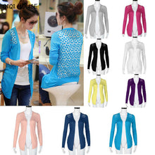 Woman Coats Knitted Floral Crochet Sweater Cardigan Casual Long Sleeve Thin Coats Abrigos De Mujer#B901