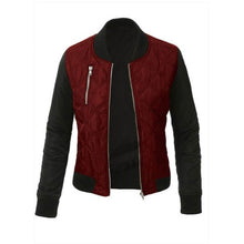 Woman Jacket Patchwork Thicken Zipper Autumn Winter Bombers Coats Colete Feminino De Inverno#C908